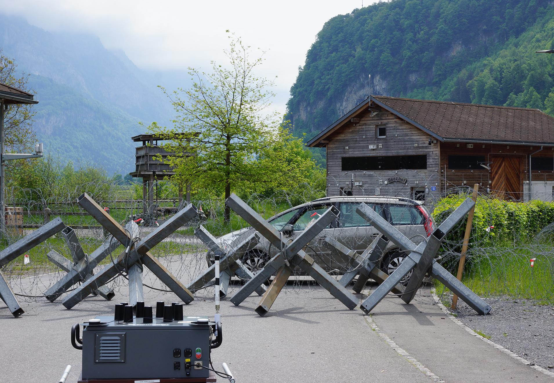 Messkampagne armasuisse Straßensperre